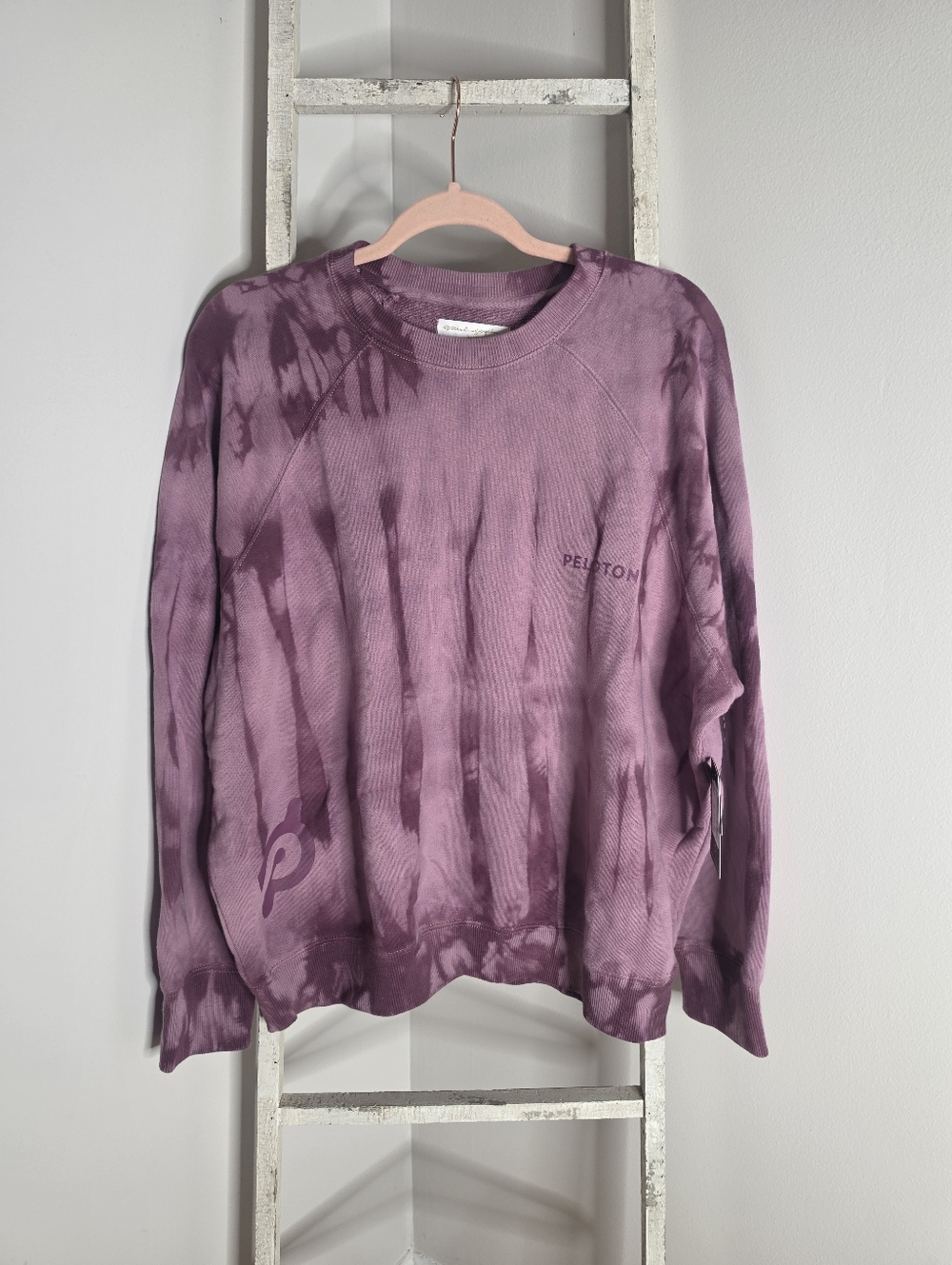 Spiritual Gangster Peleton NWT Women XL Raglan Tie Dye Crewneck 100% Cotton